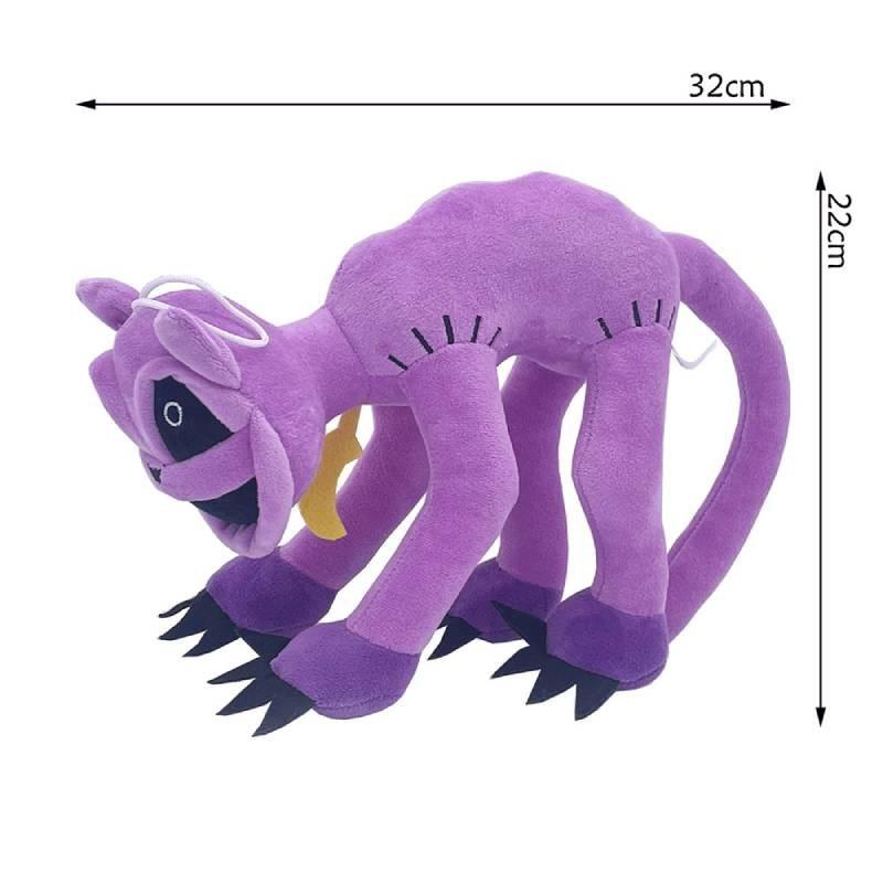 Terrifying Purple Cat Monster With Big Smiling Mouth Plush Toy