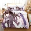 Saekano Как воспитать скучную девушку Комплект постельного белья Двуспальный Полуторный Кинг Пододеяльник Одеяло Наволочка Мальчики Девочки Взрослые Спальня