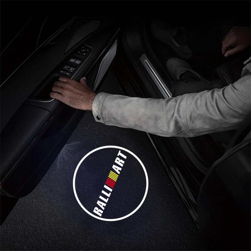cwznhv1 Car LED Door Projector Lamp Laser HD Welcome Courtesy Lights Decoration For Mitsubishi Lancer 10 Xpander Pajero 4 Montero Triton