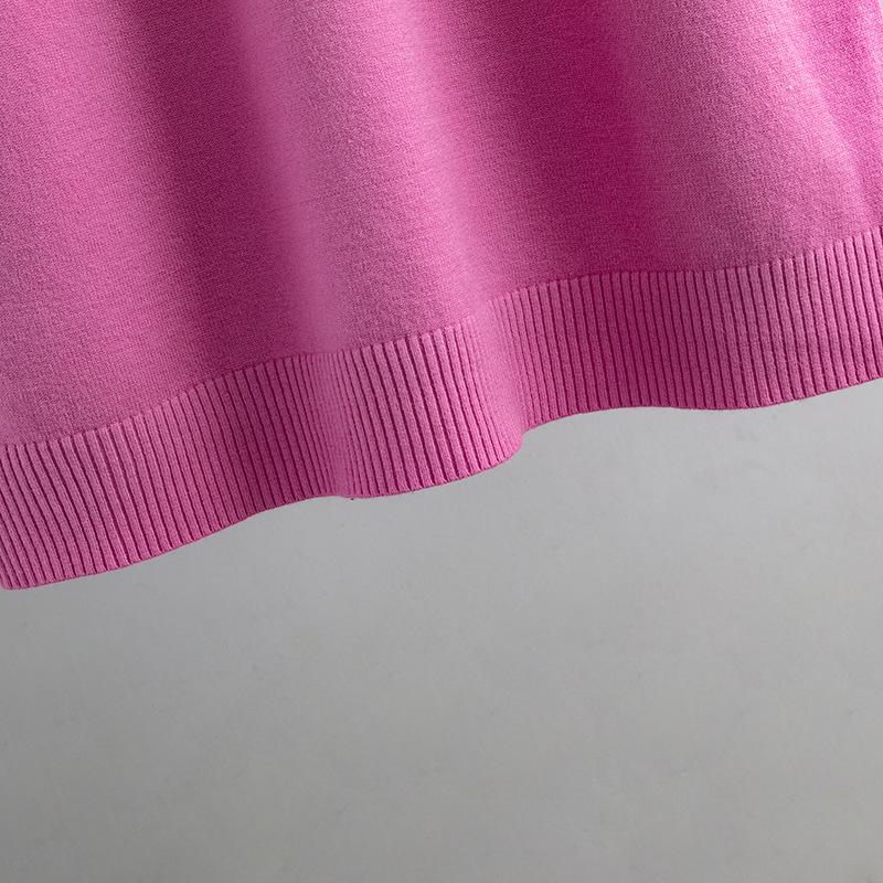 Осенне-зимнее полувысокое шерстяное платье с длинным рукавом и длинными рукавами длиной до колена трикотажное платье большого размера