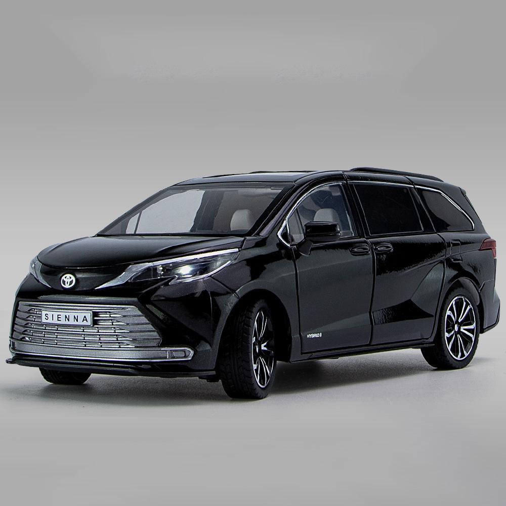 Новый 1:Игрушечная модель автомобиля SIENNA MPV Van в масштабе 24, литая под давлением миниатюрная модель с откидывающейся назад звуком и светом, дверь автомобиля может открываться, коллекционная модель для мальчиков и детей, подарок