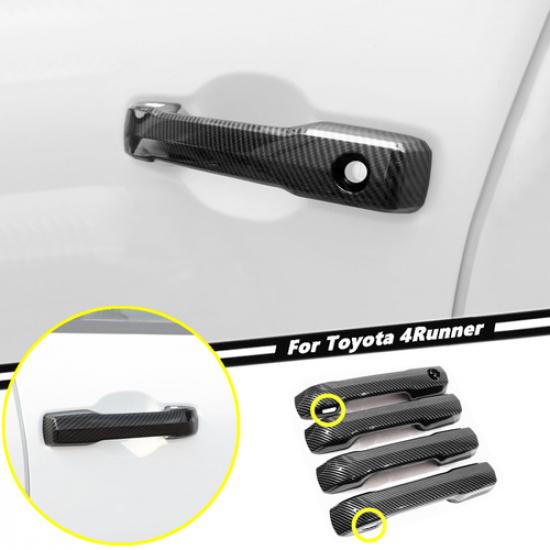 Car Door Handle Cover Trim Fit For Toyota 4Runner 2025+ Accessories Carbon Fiber