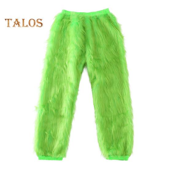 1 Set Christmas Costume Includes Top Pants Hat Belt Gloves And Shoe Cover Cartoon Furry Animal Cosplay Santa Performance Drama Stage Opera Outfit