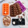 Multicavity Pumpkin Ghost Silicone Chocolate Mold DIY Bat Witch Hat Candy Biscuit Making Baking Mould Halloween Party Cake Decor