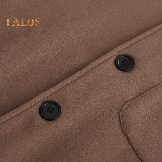 Мужское пальто с лацканами, длинный рукав, однобортный однотонный пиджак с карманами, свободный крой, повседневная верхняя одежда, повседневная одежда