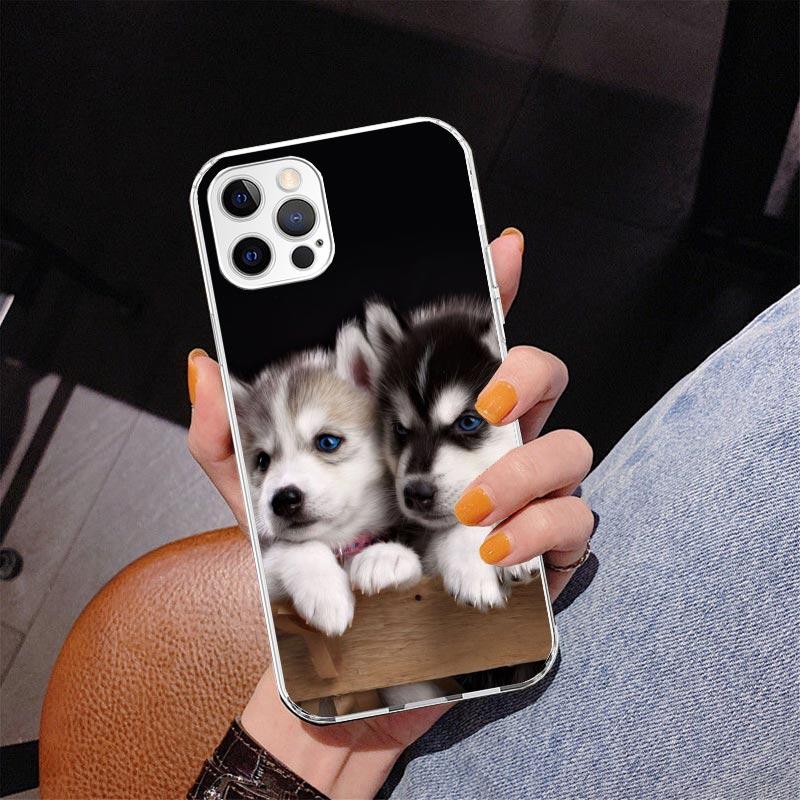 Siberian Husky Dog Phone Case For iPhone 17 Air 16 Pro Max 16E 15 + 14 Plus 11 12 13 Mini 7 8 SE Gift Print Cover Fundas 17 Air