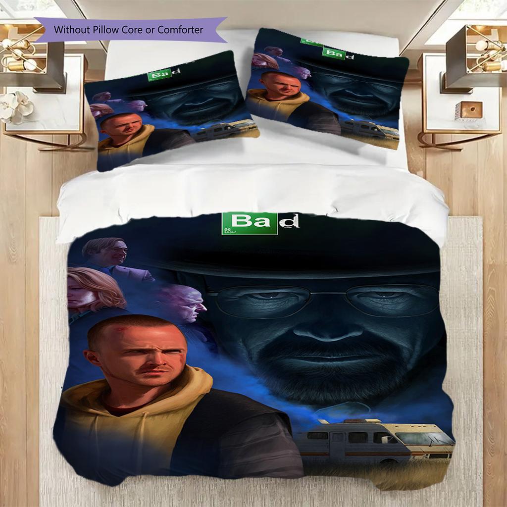Chemical Chaos Bad Three-piece set (1 * duvet cover + 2 * pillowcase, without core) 2D Flat Duvet cover and pillowcase Christmas birthday gift