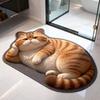 Реалистичный 3D коврик для пола в виде кота из диатомита, коврик для двери в спальню, милый коврик для ванной, декор для дома