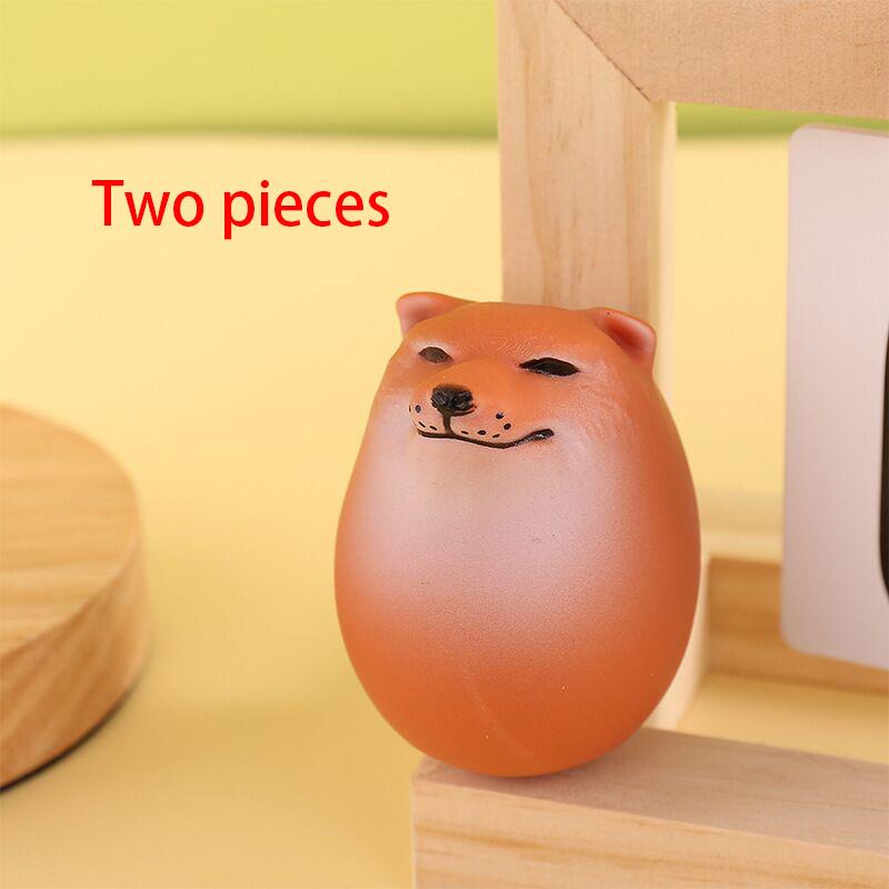 Creative Shibako Dog Egg Squishy Fidget Toy Realistic Egg Shape Desk Decor Shiba Inu Dog & Egg Union PU Slow Rebound Sensory Toy