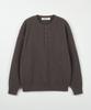 NODU Waffle Henley Neck Knit [Brown]