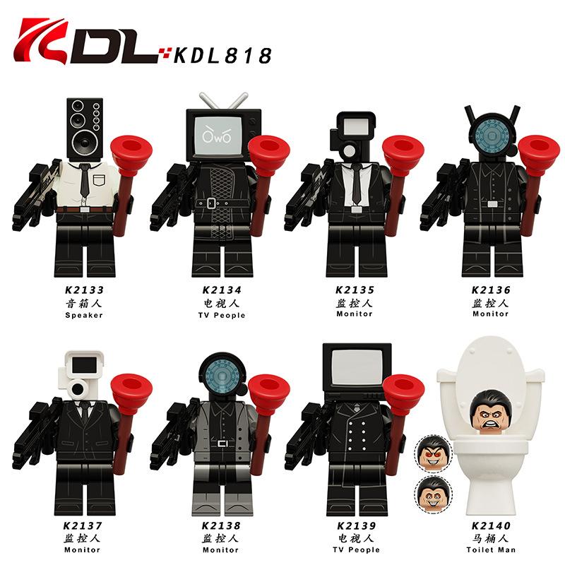 DL818 Skibidi Toilet Camera Man Figure Building Blocks Set Bagged Toy Model for Kids Boys Girls Educational Gift