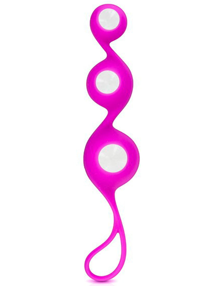 Triple Boules De Geisha Rose Verre Et Silicone Cc571002