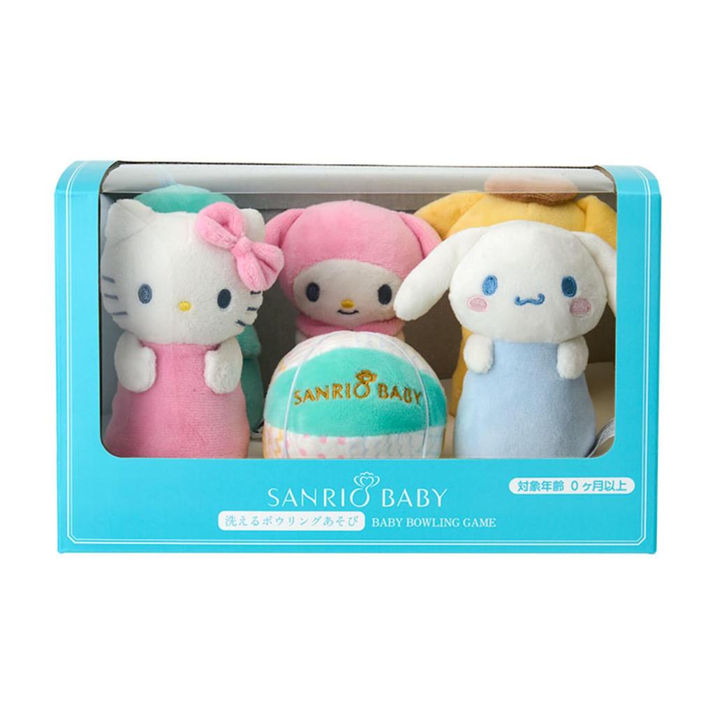 Sanrio Моющаяся игрушка для купания в боулинг для малышей с персонажами Sanrio Hello My and Baby Baby Shower 345652: Китти, Мелоди, Синнаморолл, Помпомпурин, Хангёдон. Игрушка,