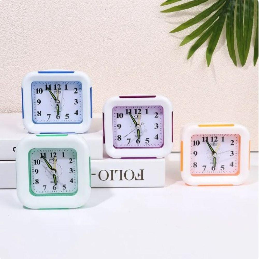 Cute Small Table Clock Simple Bedside Clock Creative Lazy Alarm Clock Students