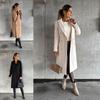 Women's Long-Sleeve Double-Breasted Wool Coat