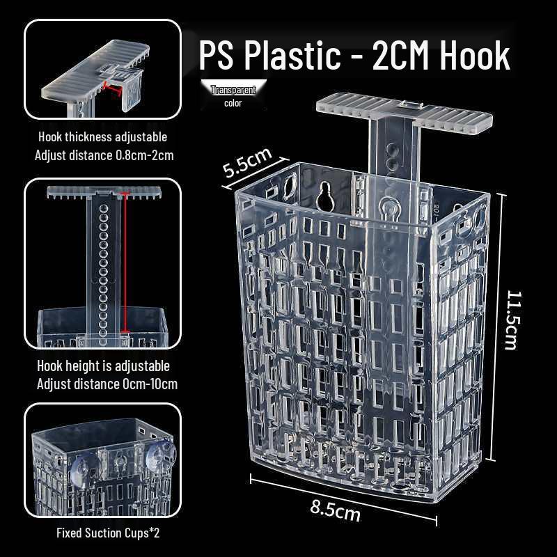 Adjustable Acrylic Hydroponic Basket for Large Fish or Turtle Tanks