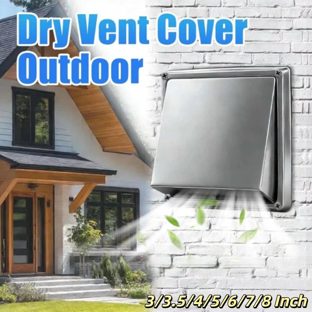 Durable Dryer Vent Cover Stainless Steel Extractor Wall Vent Ventilation Outlet Outdoor Walls