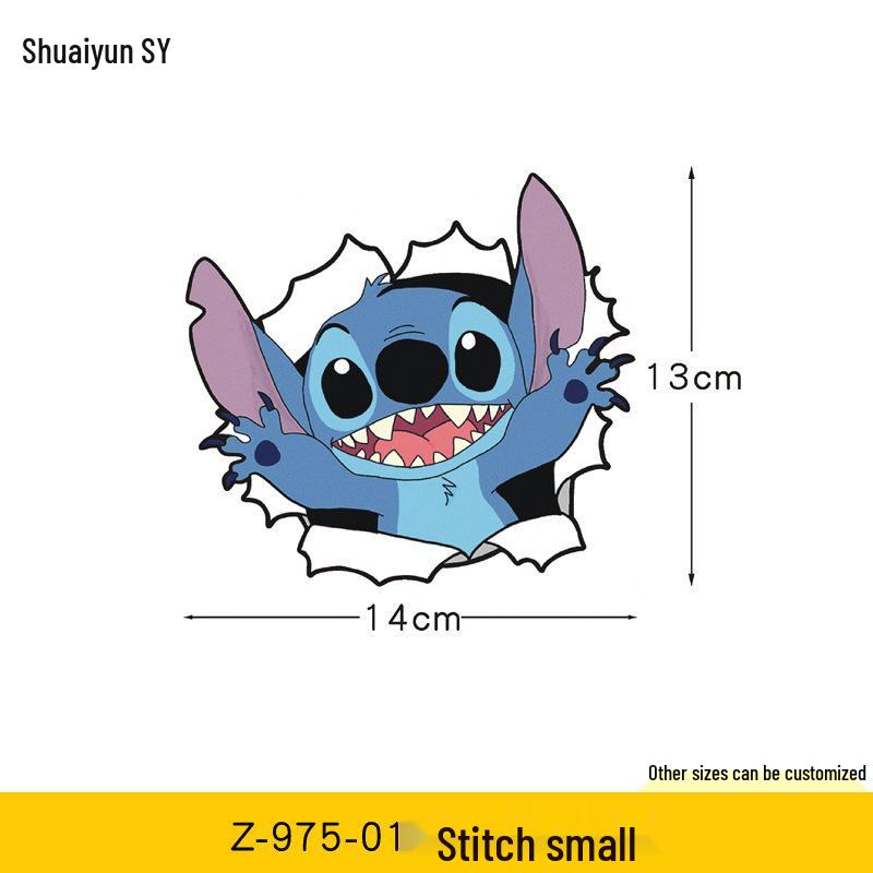 Мультяшный Электромотоцикл Машина Lilo & Stitch Наклейка от царапин