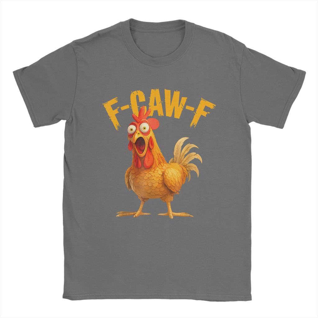 Funny F Caw F Chicken Printed T Shirt Graphic T Shirt High Quality Men's and Women's Short Sleeve T Shirt Men's Sportwear Top