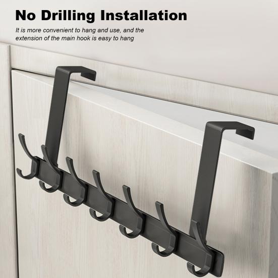 Наддверный крючок с 38510 крючками, без пробивания, съемный, из тяжелой углеродистой стали, на дверь, для подвешивания пальто, полотенец, сумок