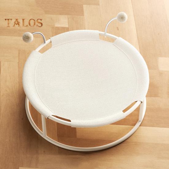 Elevated Cat Bed Free-Standing Round Cat Hammock Bed with Removable Washable Mesh Cooling Pet Sleeping Bed for Cats Dogs