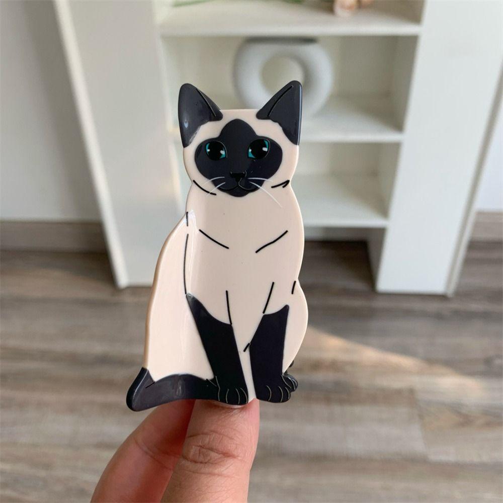 Korean Style Kitten Claw Clip Cartoon Animal Shark Clip Creative Acetate Cat Hair Claw Girls