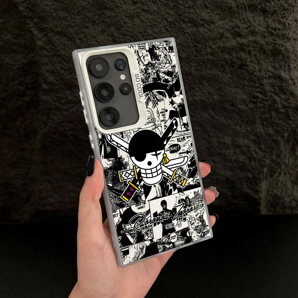 One Pieces Manga Logo Case For Samsung S26 S25 S24 Ultra ZORO Cases For Galaxy S23 S22 S21 FE S20 Ultra S26 Plus 5G Phone Cover