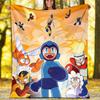 Cartoon Rockman Game Megaman2 printed throw blanket—lightweight,soft,warm;versatile blanket for all seasons—perfect as &air-conditioning throw,nap bla