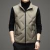Мужская куртка-пуховик осень и зима, новая повседневная теплая новая мужская куртка-пуховик, жилет, воротник-стойка, топ