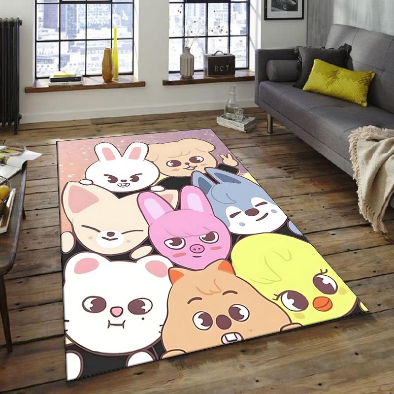1pc Kpop Team1 Design Area Rug - Non-Slip, Soft & Cozy Floor Mat for Living Room, Bedroom, Office - Indoor/Outdoor Decorative Carpet