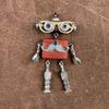 Handmade Punk Robot Pendant Hammer Shovel Axe Microphone Badminton Racket Necklace Mobile Phone Chain Keychain Metal Pendant