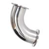 Tri Clamp Compatible Sanitary Elbow Fitting At a Right Angle Connection