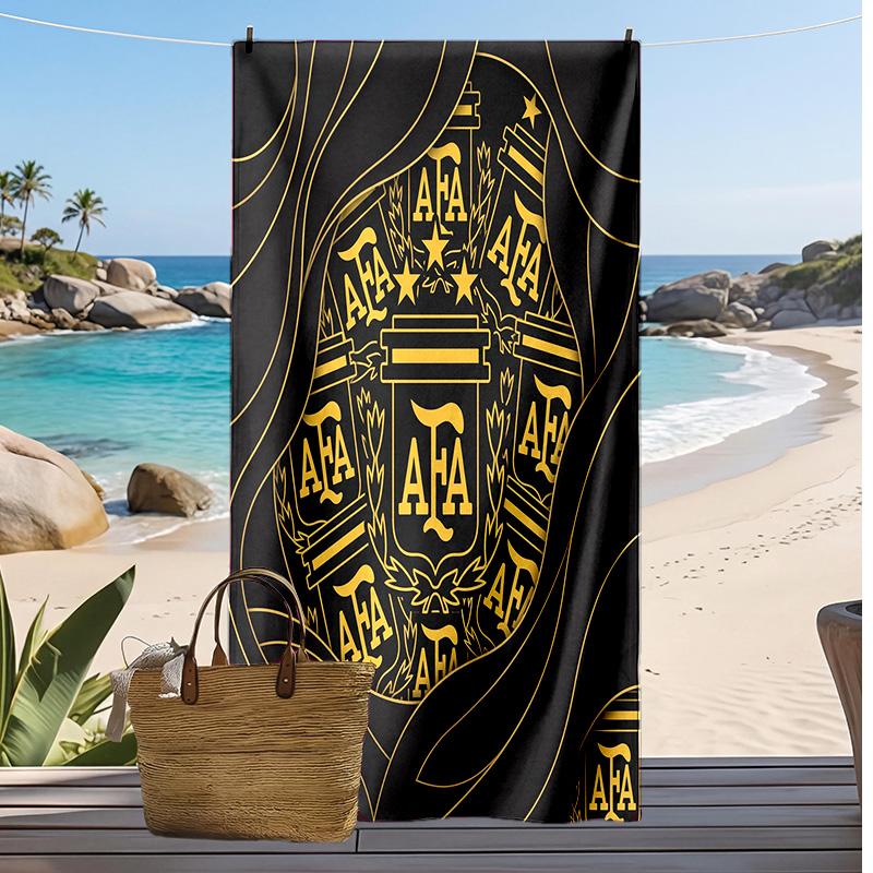 Argentina Football Print Beach Towel Quick Dry Super Absorbent Soft Bath Towel for Swimming Beach Travel Fan Souvenir Gift
