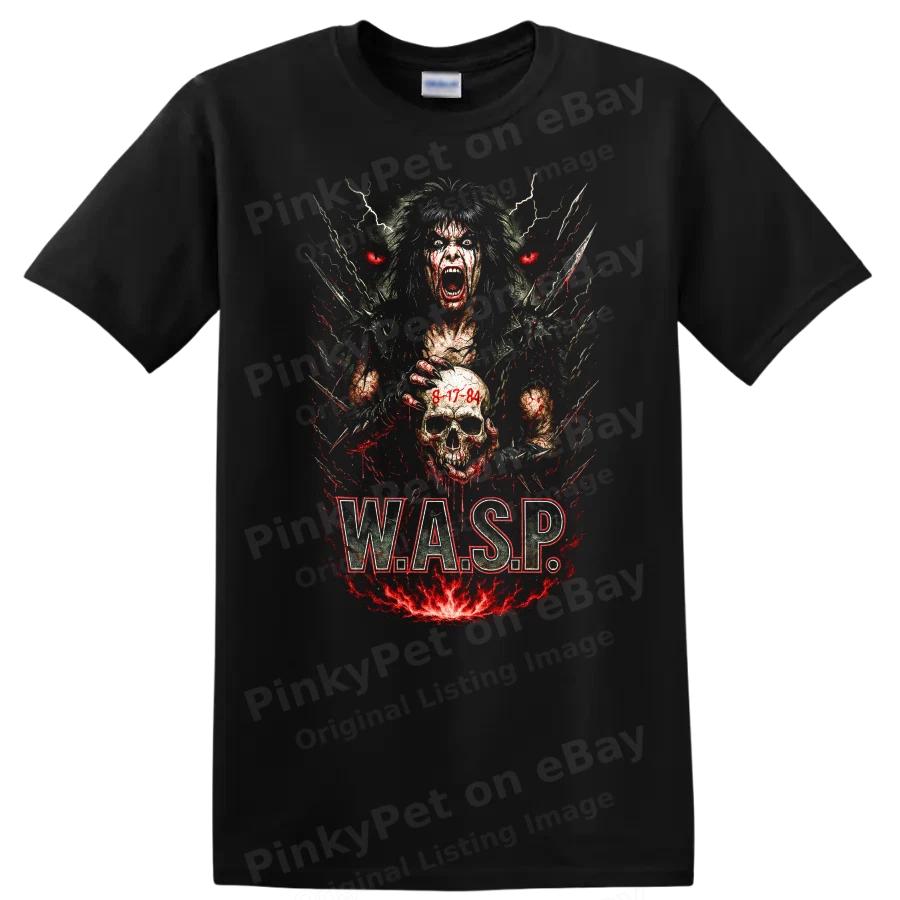 Heavy Metal Graphic T Shirt Retro Rock Horror Skull Design Tee