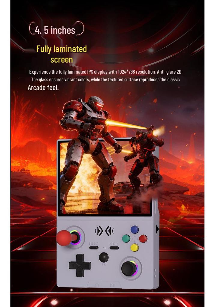 Ручная игровая консоль XF45V: 4,5-дюймовый экран, ОС Linux, Классические игры FC и PSP, Открытый исходный код