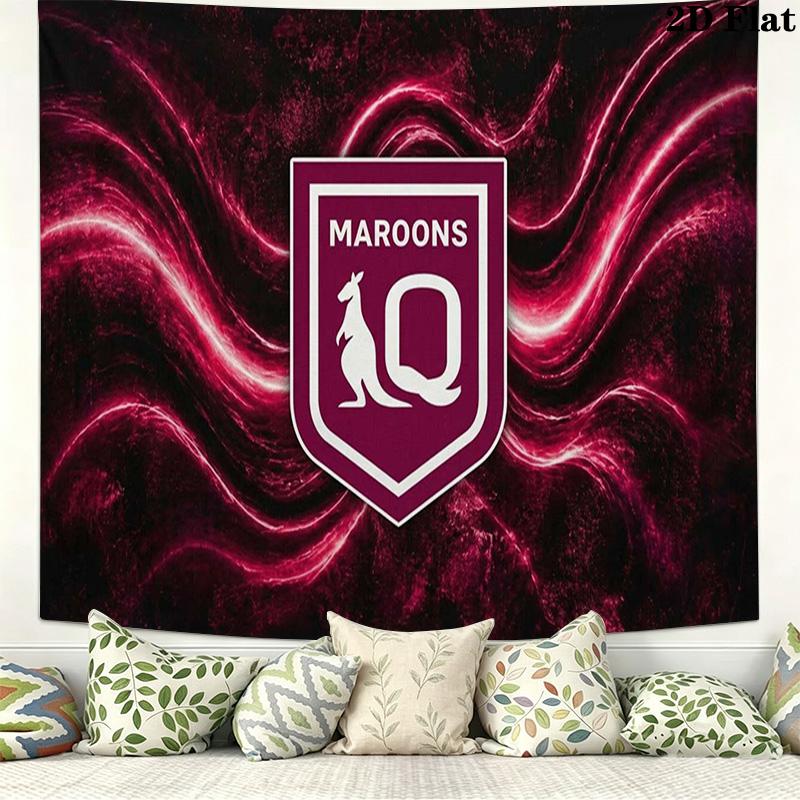 Maroons Wall Tapestry Aesthetic Wall Hanging Printed Fabric Blanket Decorative Tapestries for Bedroom Living Room Home Decor