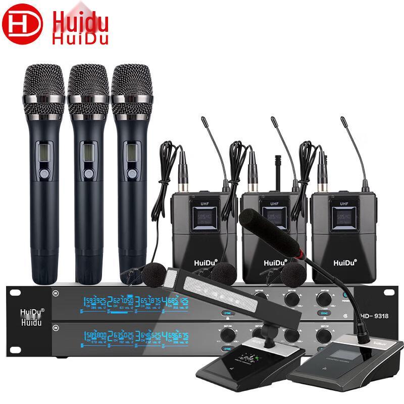 Профессиональная беспроводная UHF микрофонная система HuiDu (Китайская версия)