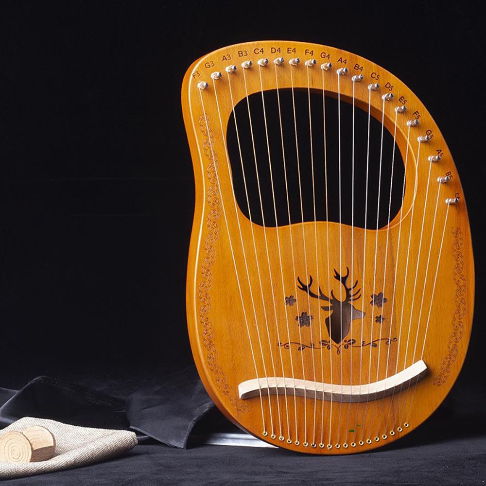 21 Strings Lyre Harp 19 16 strings Mahogany Spruce Wood Portable Harp Piano Musical Instrument With Spare Strings