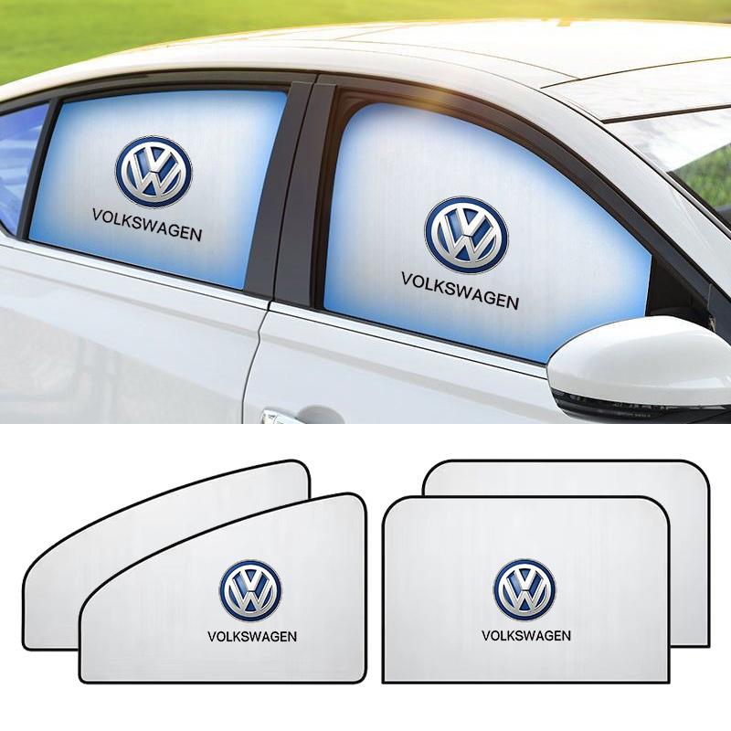 rsq1 4pcs Car Windshield Sunshade Interior UV Protection Shield For VW GTI Scirocco Polo T5 Passat B6 Golf Tiguan Jetta Beetle