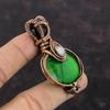 Зеленый огненный лабрадоритовый кулон, медная проволока, обернутая кулоном, радужным лунным камнем, медные украшения, кулон из драгоценного камня ручной работы, подарок для женщин