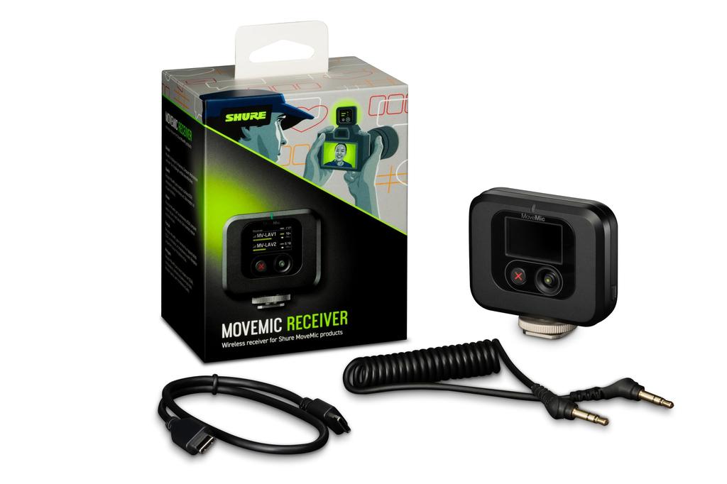 Shure Приемник MoveMic приемник для беспроводного MoveMic совместимый с и Идеальный для живого звука и Включает MV-R-J-Z6 Профессионального класса петличный