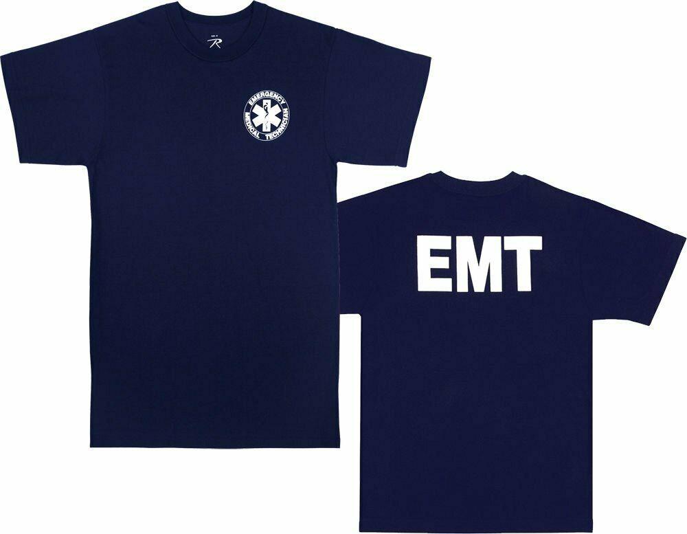 Темно-синяя двусторонняя футболка Emt Paramedic