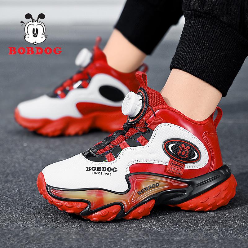 Bobodou Детские водонепроницаемые кожаные баскетбольные кроссовки Осень/Зима 2025