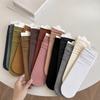 Pure Cotton Women's Summer Thin Pile Socks Solid Color Mid-calf Socks Oxygen Cotton Postpartum Socks Women's Long Socks
