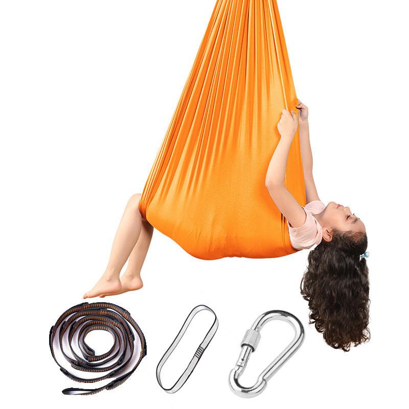 Премиальная ткань Детский гамак-качели для помещений и улицы Сенсорное тренировочное кресло