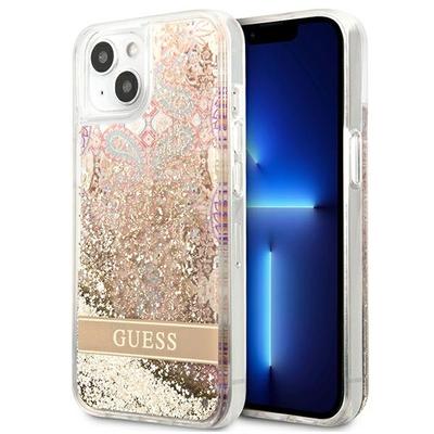 Guess Guhcp13Slflsd Iphone 13 Mini 5,4 Złoty/Gold Hardcase Paisley Liquid Glitter