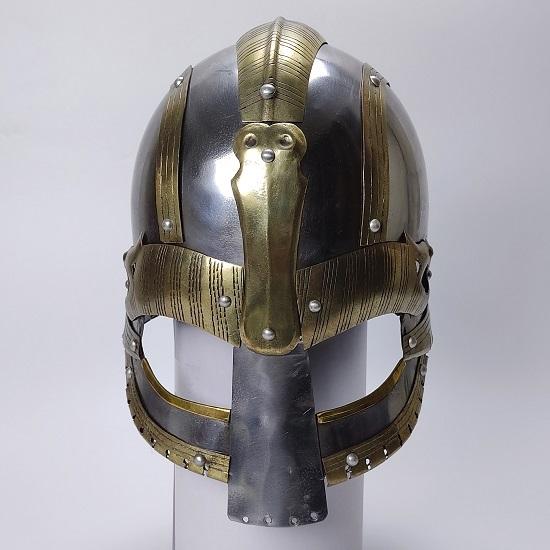 Vendal Mendulsaa Sca Larp , Viking Helmet, Medieval Templar Knight Crusader Armor, Viking Lerp Warrior Helmet, Steel  Brass Helmet