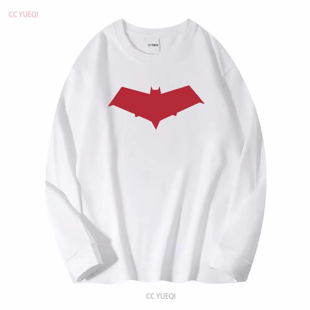 Символ Красного Колпака Джейсон Тодд Футболка Черная с длинными или короткими рукавами винтажная Выстиранная Унисекс мужская мода Слегка дышащая Повседневная