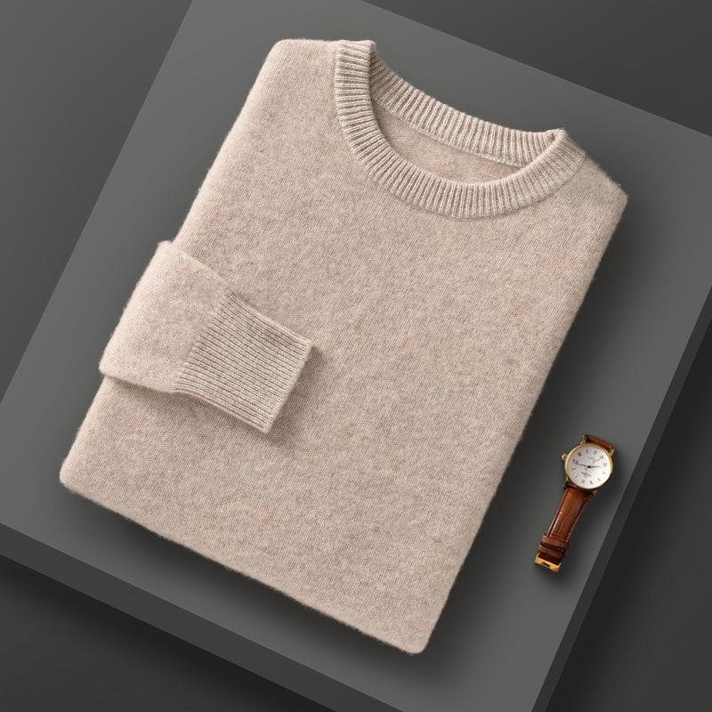 Утепленный кардиган мужской с круглым вырезом, новинка осени и зимы, простой и универсальный, теплый кашемировый вязаный базовый свитер