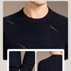[100% Sheep Wool] Autumn and Winter Thick Solid Color Round Neck Woolen Sweater Men's Business Casual Knitted Base Sweater